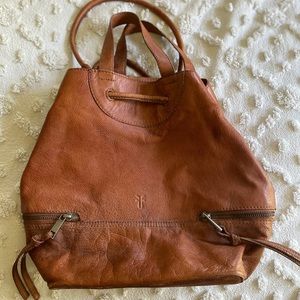 Leather Frye back pack purse 👜
